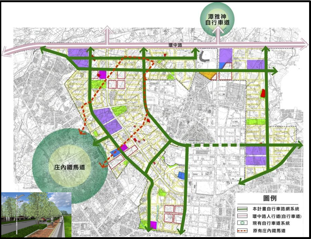 第14期市地重劃區自行車路網圖