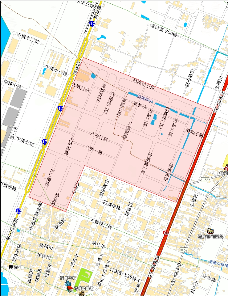 臺中港特定區(市鎮中心)市地重劃位置圖
